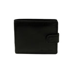 Gianni Conti Portafoglio Uomo in Pelle Nera con Linguetta e Bottone
