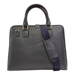 Caleidos Borsa a Spalla Grande Donna in Pelle Blu con Tracolla e Doppia Zip