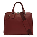 Caleidos Borsa a Spalla Grande Donna in Pelle Bordeaux con Tracolla e Doppia Zip