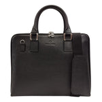 Caleidos Borsa a Spalla Grande Donna in Pelle Nera con Tracolla e Doppia Zip