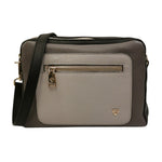 Caleidos Borsa a Tracolla Donna in Pelle Multi Nero con Doppio Scomparto