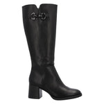 Keys Stivale Donna in Pelle Nera con Morsetto e Tacco Largo 65mm