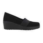 Melluso Mocassino Donna in Camoscio Nero con Zeppa