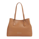 Mario Valentino Borsa a Spalla Donna in Ecopelle Effetto Martellato Cuoio e Chiusura con Bottone