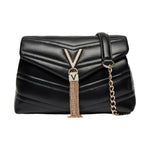 Mario Valentino Borsa a Tracolla Donna Effetto Trapuntato in Colore Nero e Metalleria Oro