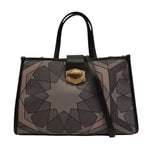 Gattinoni Roma Borsa a Mano Donna Linea Teodosia Macro Nero con Doppio Manico e Tracolla