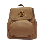 Gattinoni Roma Zaino Donna in Ecopelle Beige con Spallacci in Catena