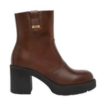 Nero Giardini Stivaletto Marrone in Pelle con plateau e t.4 da Donna