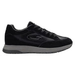 Alberto Guardiani Sneakers Uomo in Pelle e Camoscio Nera con Fondo Grigio