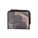 Gattinoni Roma Portafoglio Piccolo Donna in Ecopelle Stampa Multi Fumo con Zip e Chiusura con Bottone