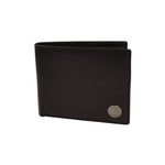Gattinoni Roma Portafoglio Piccolo da Uomo in Pelle Nero con Porta Monete