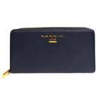 Nannini Firenze Portafoglio Medio Wallis Donna in Pelle Blu