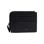 Nannini Firenze Portacarte Unisex in Pelle Lima Nero con Zip