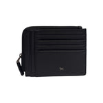 Nannini Firenze Portacarte Unisex in Pelle Lima Nero con Zip