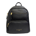 Nannini Firenze Zaino Jessica Donna in Pelle Nera con Doppia Tasca Frontale