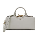 Nannini Firenze Borsa a Mano Flora Rettangolare Donna in Pelle Bianco Sporco con Tracolla
