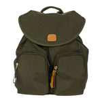 Bric's Zaino Unisex in Tessuto e Pelle Oliva con Tasconi