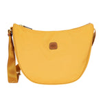 Bric's Mezzaluna Donna in Tessuto e Pelle Miele con Tracolla