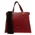 M Brc Borsa a Mano Rosso Linea Crochet con Tracolla da Donna