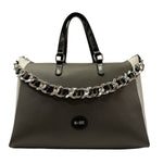 M Brc Borsa a Mano Grigio Ghiaccio Linea Remix con Catena da Donna