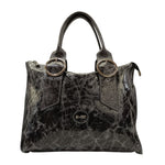 M Brc Borsa a Mano Grigia Linea Naplak da Donna