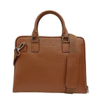 Caleidos Cartella Donna in Pelle Cuoio con Tracolla e Logo