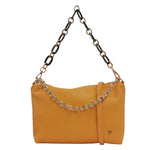 Caleidos Pochette Donna in Pelle Albicocca con Tracolla e Catena Dorata