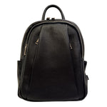 Caleidos Zaino Donna in Pelle Blu Notte con Zip Laterali e Tasca Posteriore