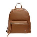 Caleidos Zaino Donna in Pelle Cuoio con Tasca Frontale e Logo