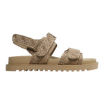 Guess Sandalo Beige Marrone Stampa 4G con Strappo da Donna