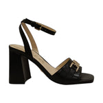 Guess Sandalo Nero in Pelle con Dettaglio Dorato t.10 da Donna