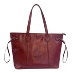 Mia Stella Shopper Donna in Pelle Cuoio con Laccetti Laterali