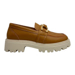 Keys Mocassino Donna in Pelle Cuoio con Morsetto Dorato