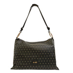 M Brc Borsa a Spalla Nera Linea Star Dust in Pelle da Donna