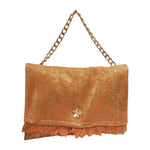 M Brc Borsa a Spalla Albicocca Dorata Linea Bikini con Catena da Donna