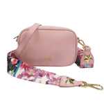 M Brc Camera Bag Donna Linea Obona in Pelle Rosa con Doppia Tracolla