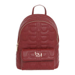 By Byblos Zaino Donna in Ecopelle Rosso Scuro con Logo All Over