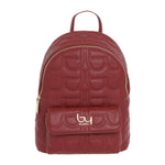 By Byblos Zaino Donna in Ecopelle Rosso Scuro con Logo All Over