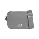 By Byblos Camera Bag Donna in Ecopelle Martellata Grigia con Doppia Tracolla