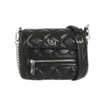 By Byblos Borsa a Tracolla Donna in Ecopelle Nera Effetto Trapuntato