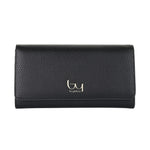By Byblos Portafoglio Donna in Ecopelle Nera con Bottone Magnetico