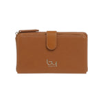 By Byblos Portafoglio Grande Donna in Ecopelle Cammello con Linguetta e Bottone