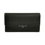 Gaelle Portafoglio Bustina Donna in Ecopelle Nera con Pattina