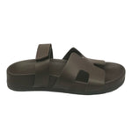 Scarpeborseonline Flat Shoes Donna in Pelle Moro con Strappo