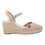Refresh Espadrillas Beige con Zeppa da Donna