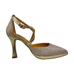 Scarpeborseonline Chanelle Platino con Strass e Plateau t.9 da Donna