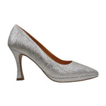 Scarpeborseonline Décolleté Argento con Strass con Plateau t.9 da Donna