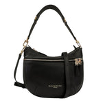 Nannini Firenze Borsa a Spalla Bice Donna in Pelle Nera con Tascone Frontale