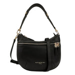 Nannini Firenze Borsa a Spalla Bice Donna in Pelle Nera con Tascone Frontale