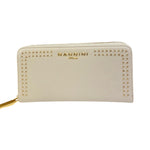 Nannini Firenze Portafoglio Donna in Pelle Bianca con Mini Borchiette
